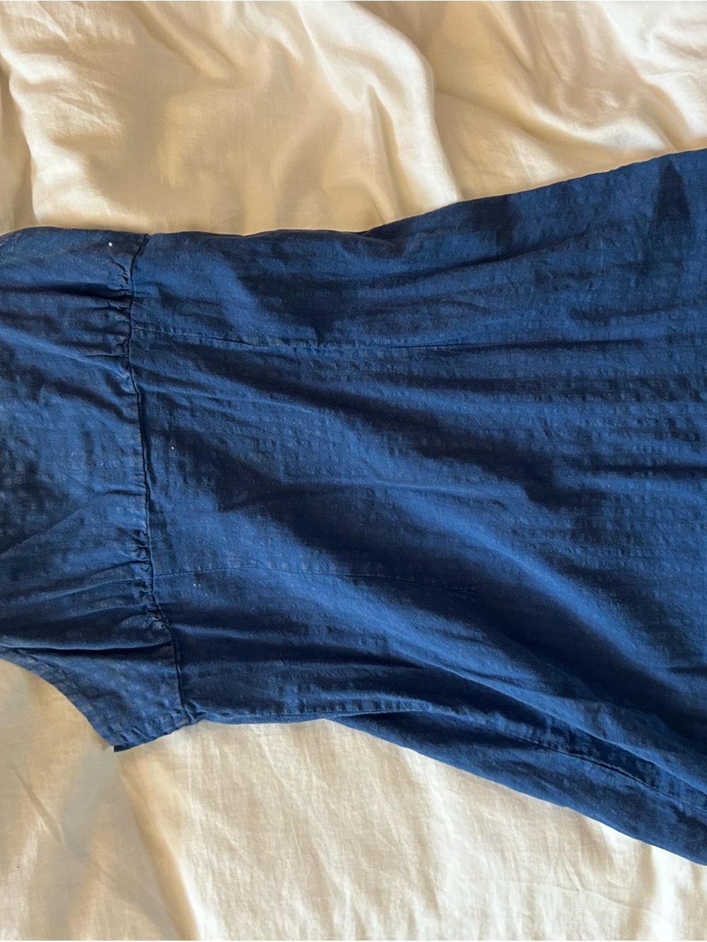 wild fable Navy A-Line Linen-Blend Dress